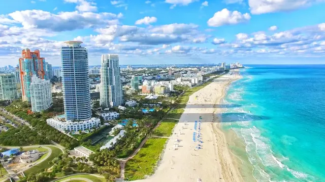 Miami Beach high-rises beside the turquoise Atlantic at South Pointe