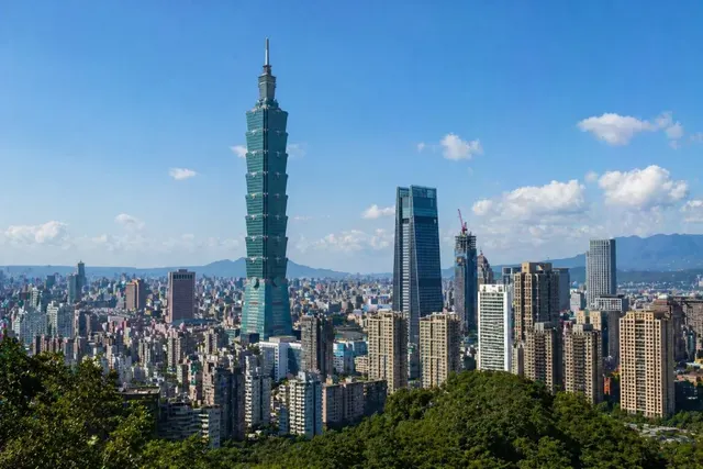 Taipei 101 rising above the city skyline