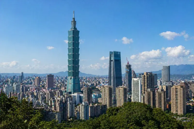 Taipei 101 rising above the city skyline